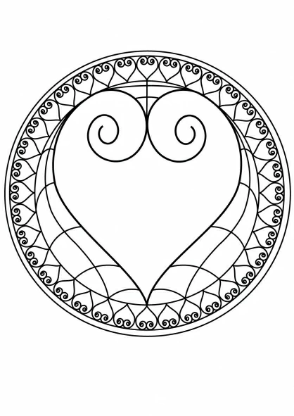 Mandalas Cœur 11